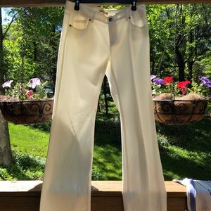 CAbi Long White Jeans
